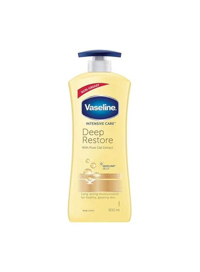 Vaseline Non Greasy, Long Lasting Moisturisation Intensive Care Deep Moisture Body Lotion For Healthy, Glowing Skin for Dry skin- 600 ml - Image 3